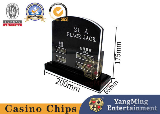 Bảng điện tử Black Jack Poker Dấu hiệu giới hạn đặt cược Hiển thị ánh sáng màu LED acrylic