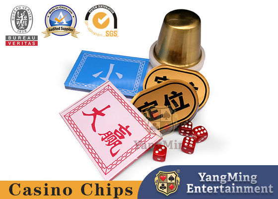 Đỏ và xanh mặt trước và mặt sau in kích thước vị trí nút sòng bạc trò chơi bàn poker tùy chỉnh