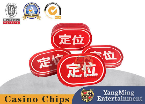 New Oval Positioning Card Acrylic Red Customized Bull Texas Hold'em Trò chơi bài bàn