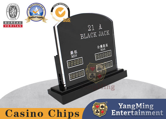 Biểu tượng giới hạn đặt cược bảng Poker Black Jack điện tử Acrylic LED Color Light Display