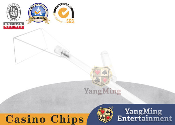 Acrylic có thể kéo lại rõ ràng nhựa Poker Chip Coin Collector với bàn nhặt