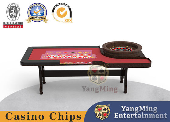Solid Wood Roulette 10 Player Poker Table Gambling Customized Standard H-shaped Feet (Tấm chân hình chữ H)
