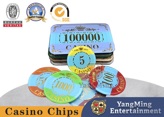 Baccarat Texas nhiệt độ cao vàng bọc acrylic tinh thể chống giả chip