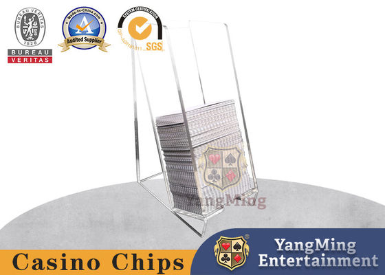 Acrylic 8 cặp bỏ rơi Thẻ Box Texas Baccarat Poker Table Casino Game Table Stand