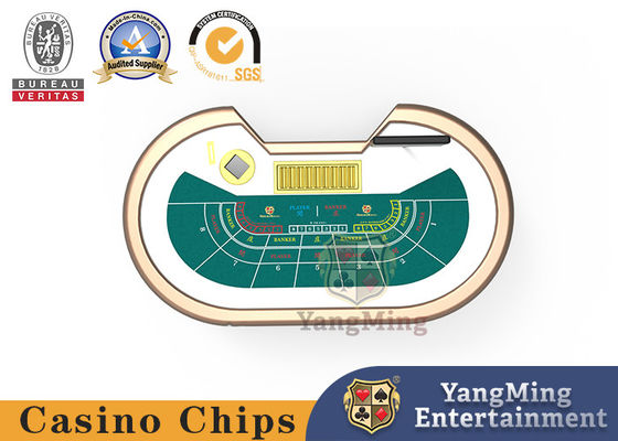 Bàn đánh bạc Baccarat 7 người Khăn trải bàn màu xanh lá cây Bàn trò chơi bài xì phé bước tùy chỉnh mới
