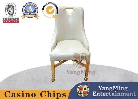 Baccarat Casino Metal Sliding Wheelchair Câu lạc bộ Poker Game Bàn Chơi Người chơi Ghế Với Gối tay