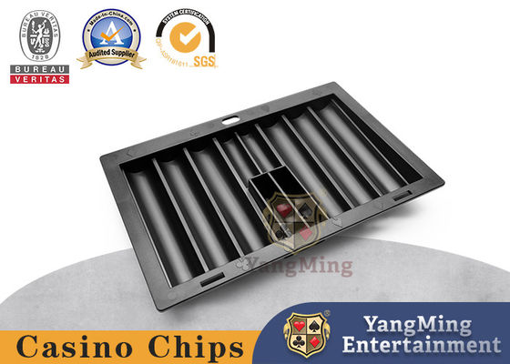 Một hộp chip nhựa màu đen hoàn toàn mới Texas hold'em bàn poker bàn chơi trò chơi 6 lưới chip nổi