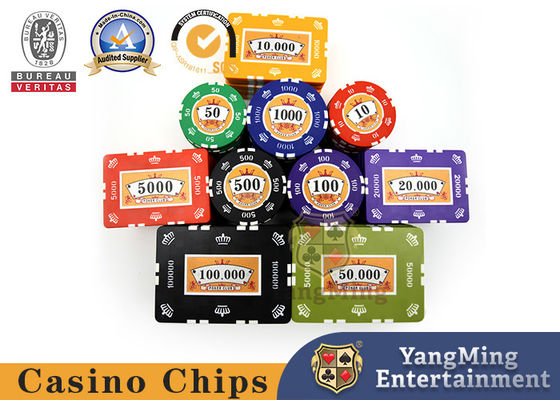 Thiết kế mới của sòng bạc Chips trò chơi bài bàn Texas Hold'Em trò chơi chống giả mạo Chip Set