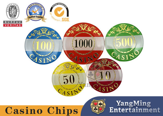 Acrylic Hot Stamping Chip Set With 760 Pieces Of Baccarat Table Game Chips đi kèm với hộp chip