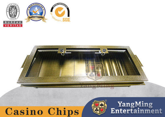 Hộp chip một lớp của casino Baccarat, khóa dây đai kim loại, đĩa mã chip
