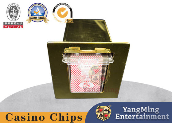Hộp quà thẻ poker, trò chơi bàn poker casino, kim loại 8 cặp hộp thẻ phế liệu