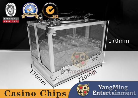 Baccarat Texas Game Chip Box 600 miếng hợp kim nhôm với ổ khóa chip