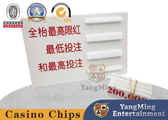 Baccarat Banker Player Limited Sign Thẻ Đỏ Trắng Acrylic Nhựa Đồ chơi Bàn Poker tùy chỉnh