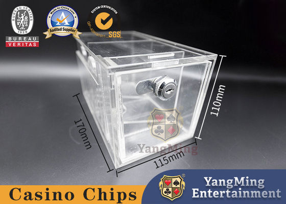 Baccarat bàn Poker loại bỏ người cầm Acrylic minh bạch 8 cặp với khóa pin hộp thẻ