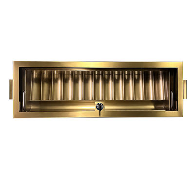Golden Double-Layer Locked Poker Chip Tray Baccarat Texas Hold'Em Bàn Trò chơi Bàn Chip Box