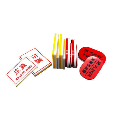 Acrylic chạm khắc Baccarat Banker Player Casino Poker Game Table Table Top Chinese English Button