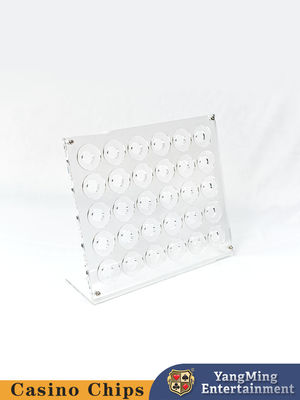 30 miếng Acrylic Transparent Poker Chip Display Rack 40mm Round Roulette Chơi cờ bạc