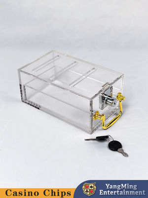 Khóa Poker Cutting Box Bàn chơi cờ bạc tùy chỉnh Acrylic minh bạch 8 cặp hộp thẻ
