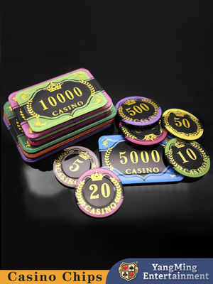 Chips Poker Acrylic mới hoàn toàn được tùy chỉnh bàn cờ bạc trò chơi Baccarat Chips Crystal