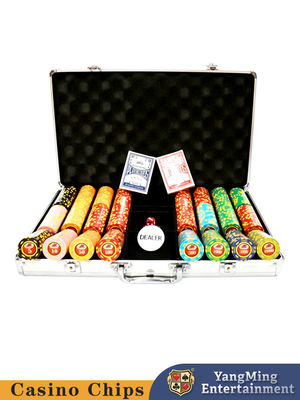 12g Poker Chip Set 600PCS với 1 đại lý 2 bộ bài cho trò chơi bàn cờ bạc