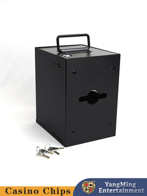 Tất cả là hộp tiền kim loại hình vuông đen, bàn poker cờ bạc, tùy chỉnh với hộp khóa.
