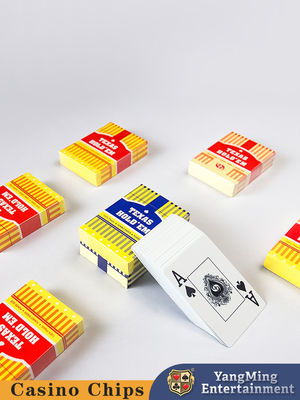 Không thấm nước PVC Texas Hold'em Tournament Thẻ nhựa hai mặt Frosted chữ cái lớn in Thẻ chơi