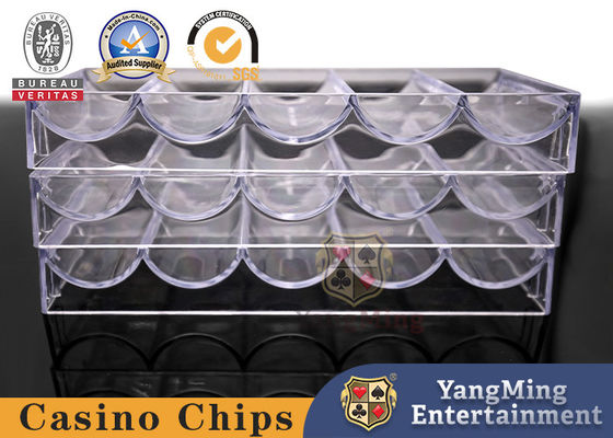 Hộp Poker bằng nhựa acrylic với 100 miếng 40mm Chip Texas Phụ kiện bàn
