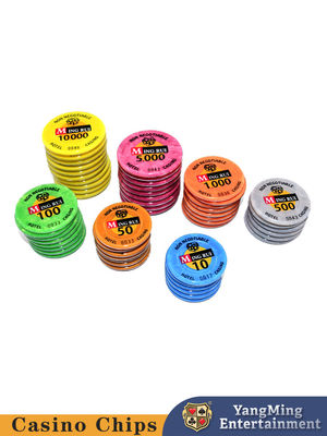 Chiếc chip sòng bạc tùy chỉnh mới ABS Acrylic Three Layer Chip Poker Chip Set với 760 chip.
