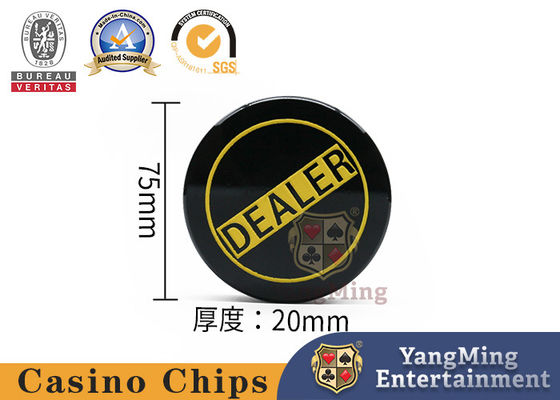 Nhà máy tùy chỉnh hai mặt khắc màu đen đại lý Acrylic Texas Casino Poker Bàn trò chơi vị trí nút