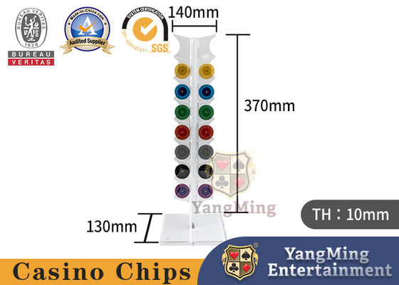 Roulette Baccarat cờ bạc Poker Chips bàn đứng đầy đủ minh bạch 25pcs vòng Chips giữ