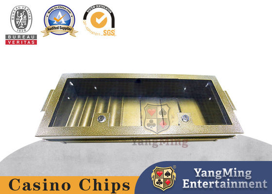 Nhà máy tùy chỉnh Casino Club Chips Float Metal Single Layer Poker Chips Tray With Metal Lock Baccarat Table Tray