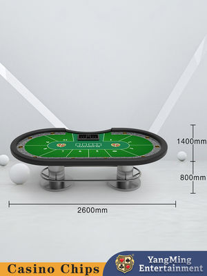 High-end tùy chỉnh hình bầu dục kim loại Bumper Guard Texas Hold'em Poker bàn giải trí và giải trí Câu lạc bộ Poker Game Table