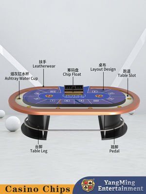 Bàn bảo vệ kim loại bán tròn Texas Hold'em Bàn chơi poker giải trí Câu lạc bộ giải trí Bàn chơi poker