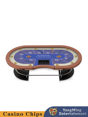 Bàn thi đấu sòng bạc Texas được thiết kế mới Bàn hình bầu dục Metal Step Poker Club