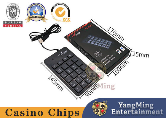 Bàn phím Baccarat bằng nhựa ABS màu đen có cáp USB cho bàn đánh bạc