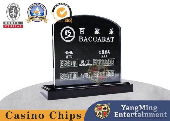 Nhà máy Dedicated Custom LED Electronic Table Limit Sign Casino Club Table Lantern Acrylic Carving Bet Sign Dragon Tiger Bàn cờ bạc trò chơi