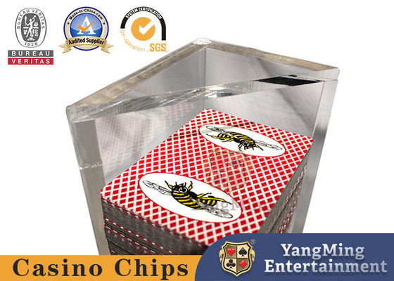 Club Triangle Poker Card Dealer Card Holder Transparent Acrylic Opening Waste Card Holder Baccarat Texas phụ kiện