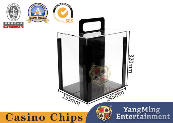 Nhà máy bán buôn tùy chỉnh kích thước 1000 pcs 40mm Chip Carrier Poker Chips Case Clear Acrylic Poker Chip Carrier Box