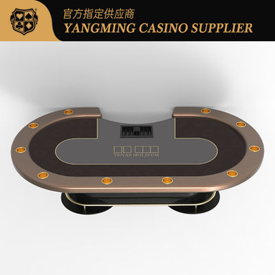 Đồ bán buôn tùy chỉnh Oval Treadle Texas Hold'Em Poker Table Casino giải trí Casual Gaming Poker Tables