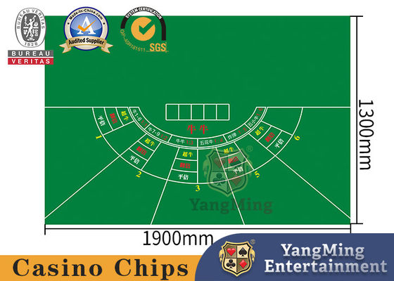 5 miếng Người chơi Super Baccarat Poker Casino Khăn trải bàn không thấm nước Cấp công nghiệp In bốn màu Thiết kế ban đầu