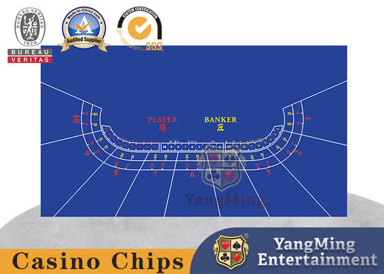 10 người chơi Không có 4 trò chơi Baccarat Blue Poker không thấm nước Khăn trải bàn Bố cục giải trí Rồng hổ Texas tùy chỉnh