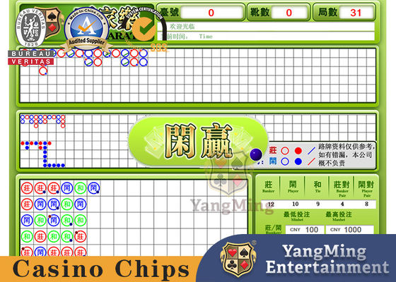 Hệ thống hiển thị điện tử trên bàn chơi bài Baccarat Dragon Tiger Phần mềm đánh bài quốc tế