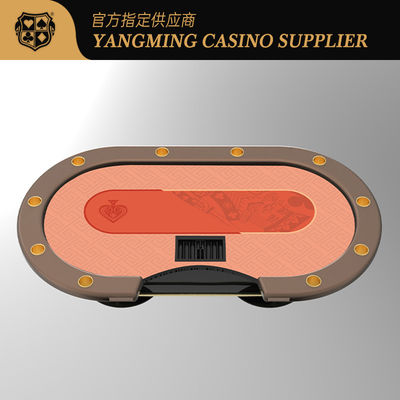 Modern Casino Oval Metal Treadle Poker Table For Poker Tables Các game thủ trong phòng cờ bạc