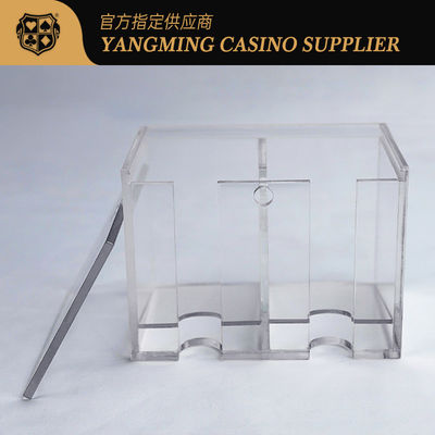 Nhập xưởng tùy chỉnh Acrylic hai khoang tám sàn hộp thẻ rác cho cờ bạc trò chơi poker