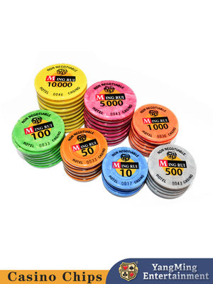 Spot Supply Shell Pattern Acrylic RFID Chip Với UV độc lập chống giả mạo Baccarat Poker Table Games