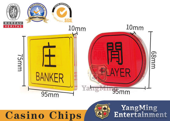 Tất cả trong nút Player Banker nút đánh dấu cho giải trí Baccarat cờ bạc Poker bàn đặt cược Acrylic đánh dấu