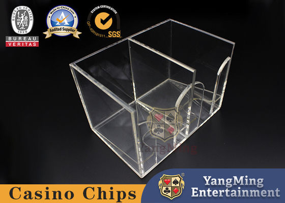 Xếp thẻ rác Solitaire chất lượng cao minh bạch acrylic dày 8 cặp Nhà sản xuất Thiết kế và tùy chỉnh phụ kiện trò chơi bàn poker