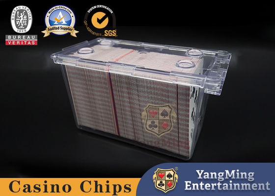 Hoàn toàn trong suốt 8 bộ thẻ bài poker tiêu chuẩn Hộp thẻ quà tặng bằng acrylic dày dặn Thẻ chơi bài chủ thẻ người chia bài