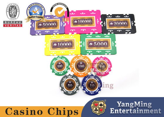 Sản phẩm bán buôn của Mỹ ABS Eight Crown Patch Paper Code Set Casino Entertainment Game Tabletop Chips