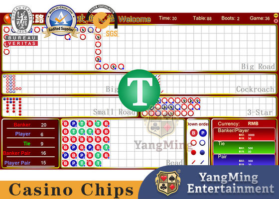 Sòng bạc LCD tiêu chuẩn Bảng giới hạn Đăng nhập với hệ thống Sic Bo cho trò chơi Roulette Wheel Gaming Poker